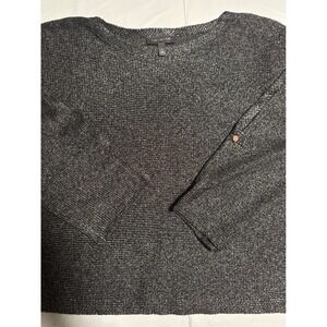 The Limited Metallic Knit Pullover Sweater 3/4 Sleeve Womens Size Small